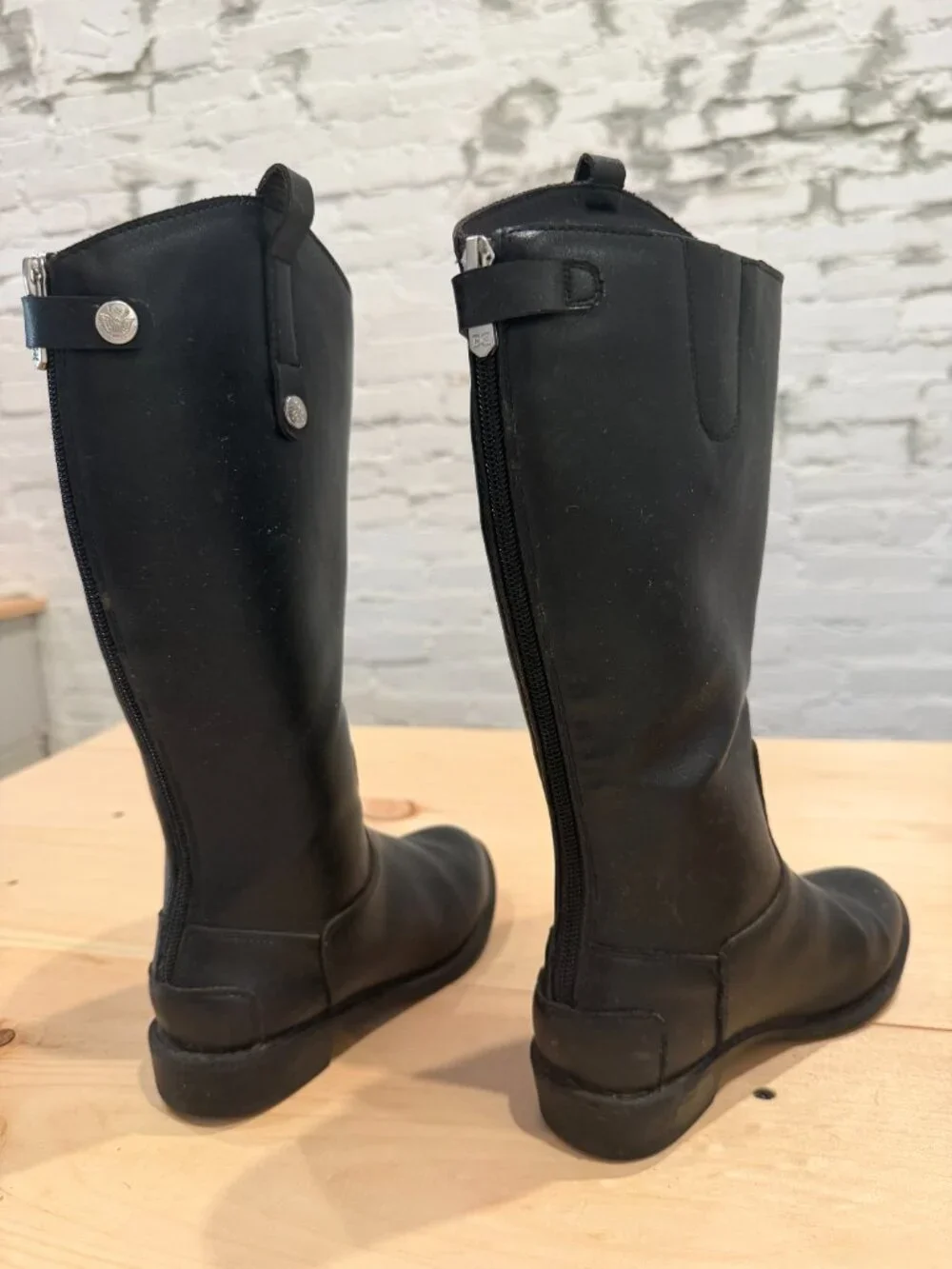 Sam Edelman Penny Equestrian Riding Boots Black Girls 1